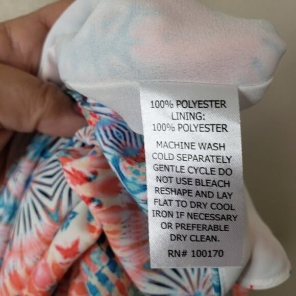 St. Tropez West XL Top Sleeveless Keyhole Back COLORFUL Beach Vacation - Picture 9 of 9